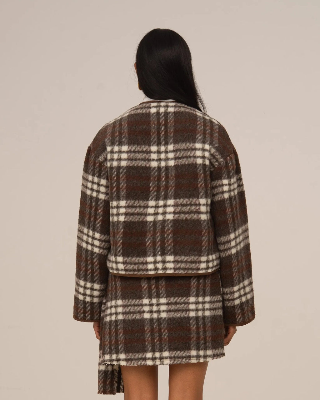 Plaid Brown Jacket by Carmen Says
