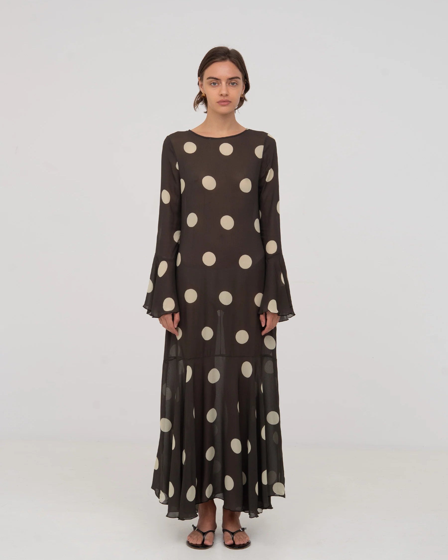 Brown Polka Dot Dress by Carmen Says