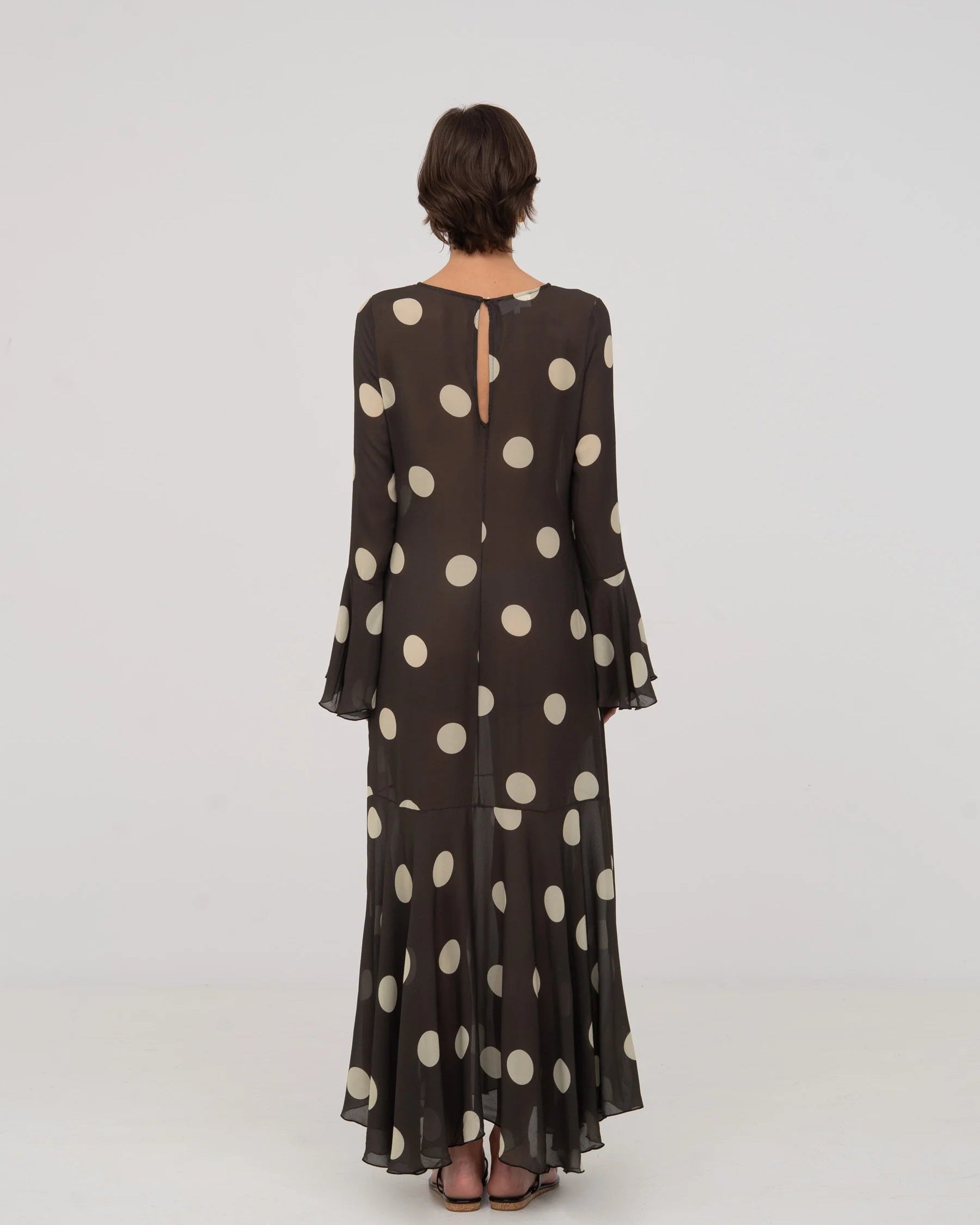 Brown Polka Dot Dress by Carmen Says